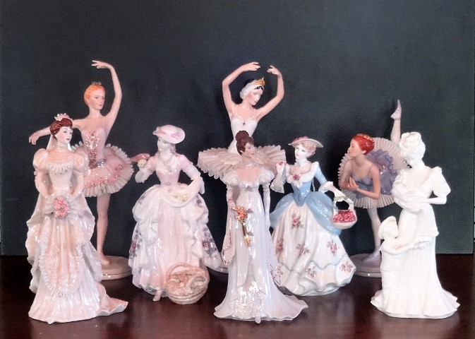 Three Franklin Mint porcelain Ballerina figurines, to include: Sleeping Beauty,