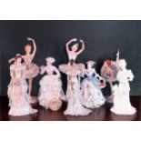 Three Franklin Mint porcelain Ballerina figurines, to include: Sleeping Beauty,