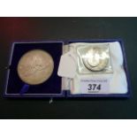 A Mappin & Webb boxed silver presentation medal,