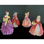 Four Royal Doulton figurines, comprising: Maytime (HN2113), Janet (HN1537),