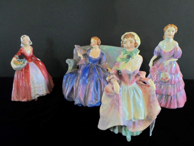 Four Royal Doulton figurines, comprising: Suzette (HN2026), Janet (HN1537),