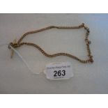 A 9 carat gold rope twist Albert, 21 grams.