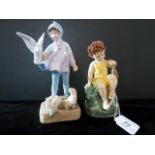 A Royal Worcester figurine modelled by Freda Doughty, Fantails,