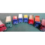 A collection of eight Dinky Foden low loaders and trucks, mid-20th century and later,