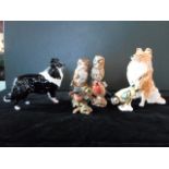 A Beswick model of a Border Collie, together with a Beswick model of a Collie,