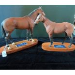 Two Beswick Connoisseur models of race horses, Nijinsky and Mill Reef,