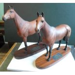 Two Beswick Connoisseur Models of race horses, Arkle and Red Rum,