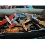 A collection of Dinky die-cast Aircraft and Boats, play worn condition.