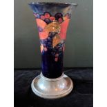 A large Moorcroft vase of flared rim form in the Pomegranate pattern,