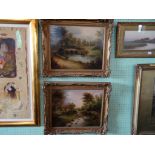 F T Webb, two oils on board, each of rural river scenes, signed and dated 1926 (each 39cm x 48cm),