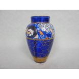 A 1920s Wood & Sons Bursley Ware vase, designed by Charlotte Rhead, pattern no.