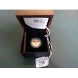 A Queen Elizabeth II 2008 United Kingdom gold proof sovereign, with certificate of authenticity,