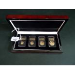 A 2015 Royal Mint issued four coin Trafalgar Guinea set, comprising: a 22ct proof guinea,