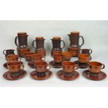 A quantity of 1970's brown glazed Beswick teawares, comprising: teapots, water pots,