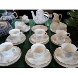 A Royal Doulton Flirtation pattern part-tea service no.