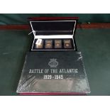 A 2016 Royal Mint issued four-coin commemorative set, marking the Battle of the Atlantic,