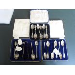 A cased set of six silver teaspoons, Sheffield hallmarks 1828,