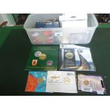A large quantity of presentation commemorative coins, to include: London 2012 Olympics,