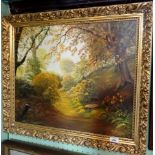 F J Yardley, an autumnal forest scene, oil on panel, signed and dated 1969, 49cm x 60cm,