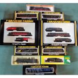 Seven boxed Graham Farish miniature railway models, to include an HST 125 Virgin railway set, no.