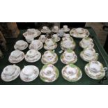 A mixed lot of part-tea services, to include examples by Paragon China, Minton, Wedgwood and others.