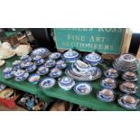 An extensive Booth's Real Old Willow part-dinner service, to include: covered tureens,