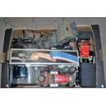 A quantity of model vehicles, to include: a Peterbilt truck and trailer, a WWII Jeep,