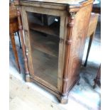 A Victorian walnut music cabinet, 60cm wide.