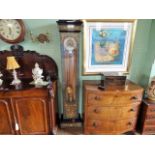 A 20th century reproduction Italian-style chiming longcase clock, having inlaid decoration,