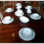An extensive Noritake Glenabbey dinner service, a six place setting, comprising: dinner plates,