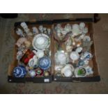 Two boxes containing a quantity of decorative ceramics to include: Royal Commemorative Ware,