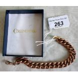 A 9ct gold chain link bracelet. Condition Report: 16.
