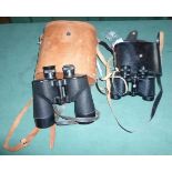 A cased pair of Bausch & Lomb binoculars, together with a cased pair of Charles Frank binoculars.