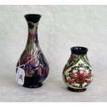 Two contemporary Moorcroft vases, each having tube-lined decoration,