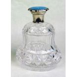 An early 20th century crystal decanter and stopper,