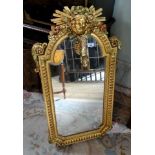 A gilt framed wall mirror, 97cm x 53cm. Condition Report: Good condition.