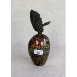 A 20th century studio pottery bottle vase, indistinctly signed,