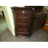 A 19th century oak wall mounting corner cupboard, 65cm wide.