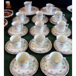 An early 20th century Sutherland part-tea service, comprising: eleven trios,