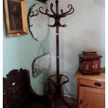 A 20th century bentwood hat stand, 199cm.