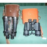 A cased set of Barr & Giroud binoculars, bearing the Military Arrow,