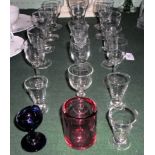 A good quantity of 19th century and later drinking glasses,