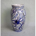 A 1940's H J Wood large vase, designed by Charlotte Rhead in the TL43 Peony pattern,