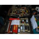 Two boxes containing a large quantity of boxed Matchbox models of Yesteryear die-cast vehicles,