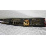 An original Cambridge University rowing oar, decorated to commemorate the 1901 Cambridge Bumps,