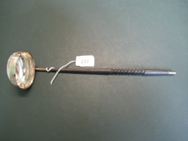 A late 20th century silver toddy ladle, Sheffield hallmarks 1975, 31cm.