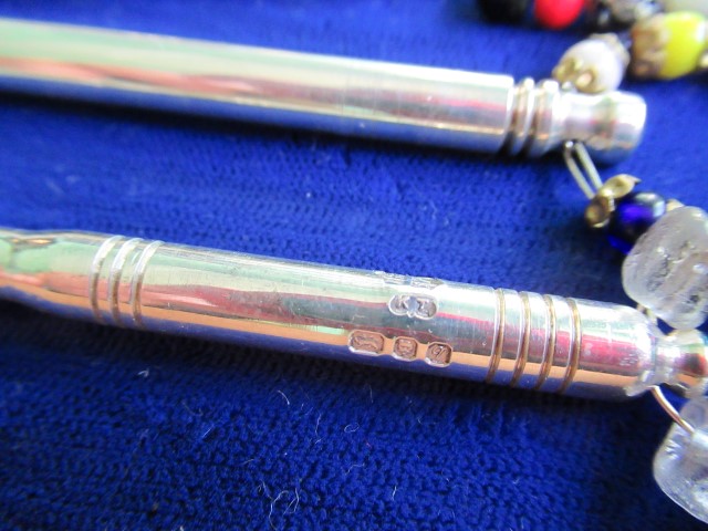 A collection of fourteen silver lace making bobbins, - Image 3 of 3