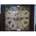 A 19th century oak longcase clock, the painted dial signed Thomas Pearce, Chard,