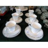 Royal Doulton Fascination pattern part-tea set, a set of six trios, dated 2006.