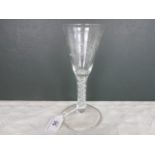 An early 19th century wine glass,